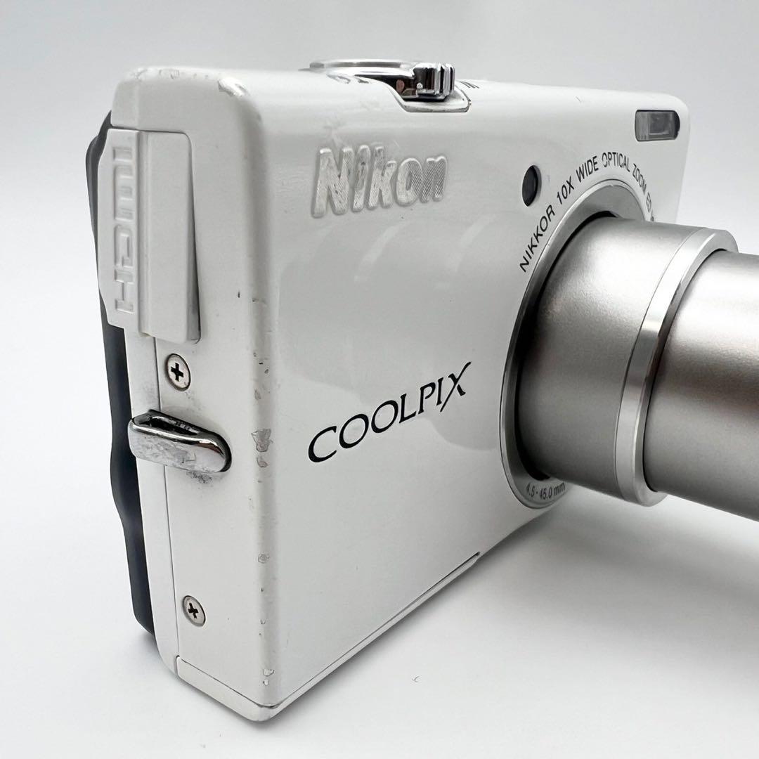 【完動品】Nikon COOLPIX S6200 ホワイト 動作確認 コンデジ