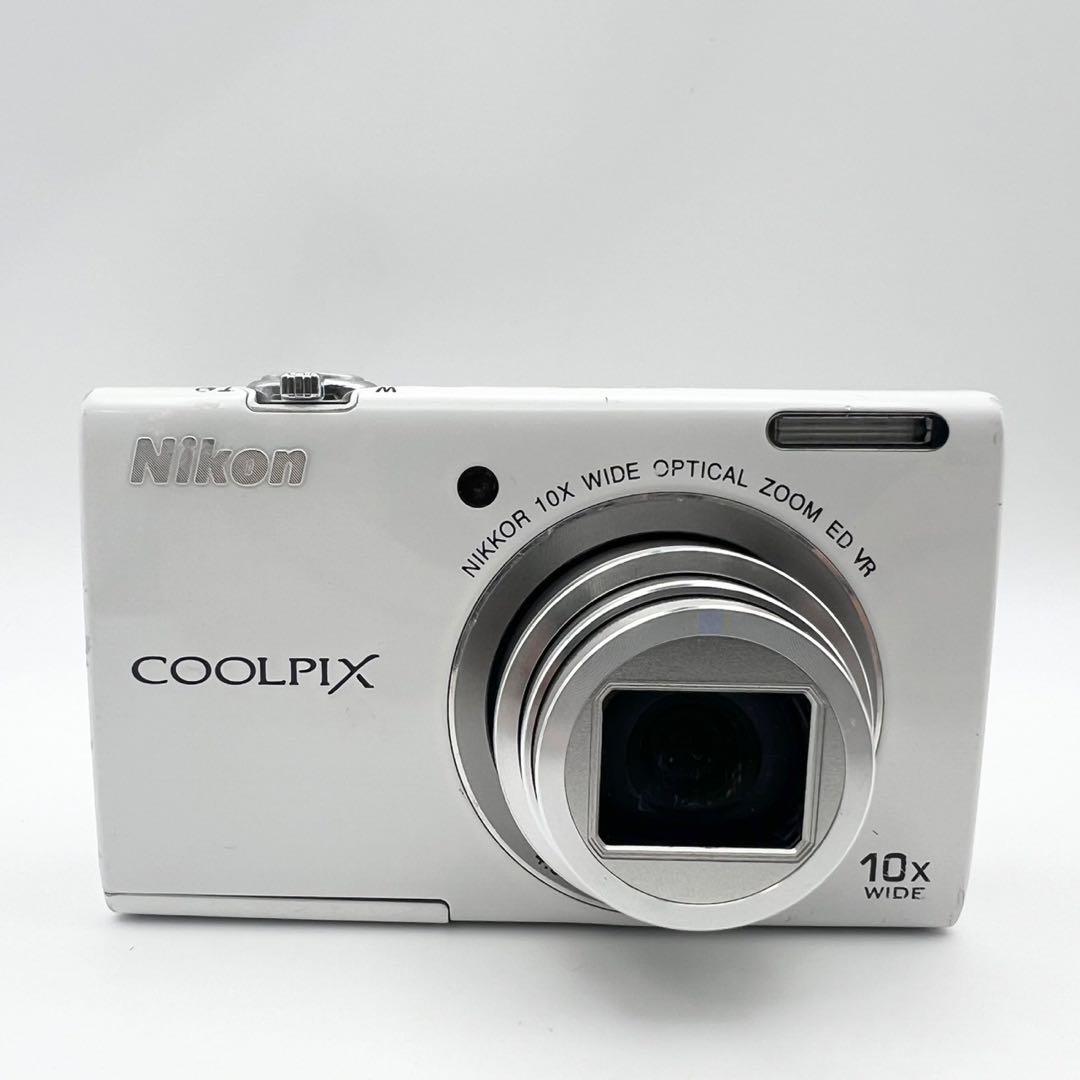 【完動品】Nikon COOLPIX S6200 ホワイト 動作確認 コンデジ