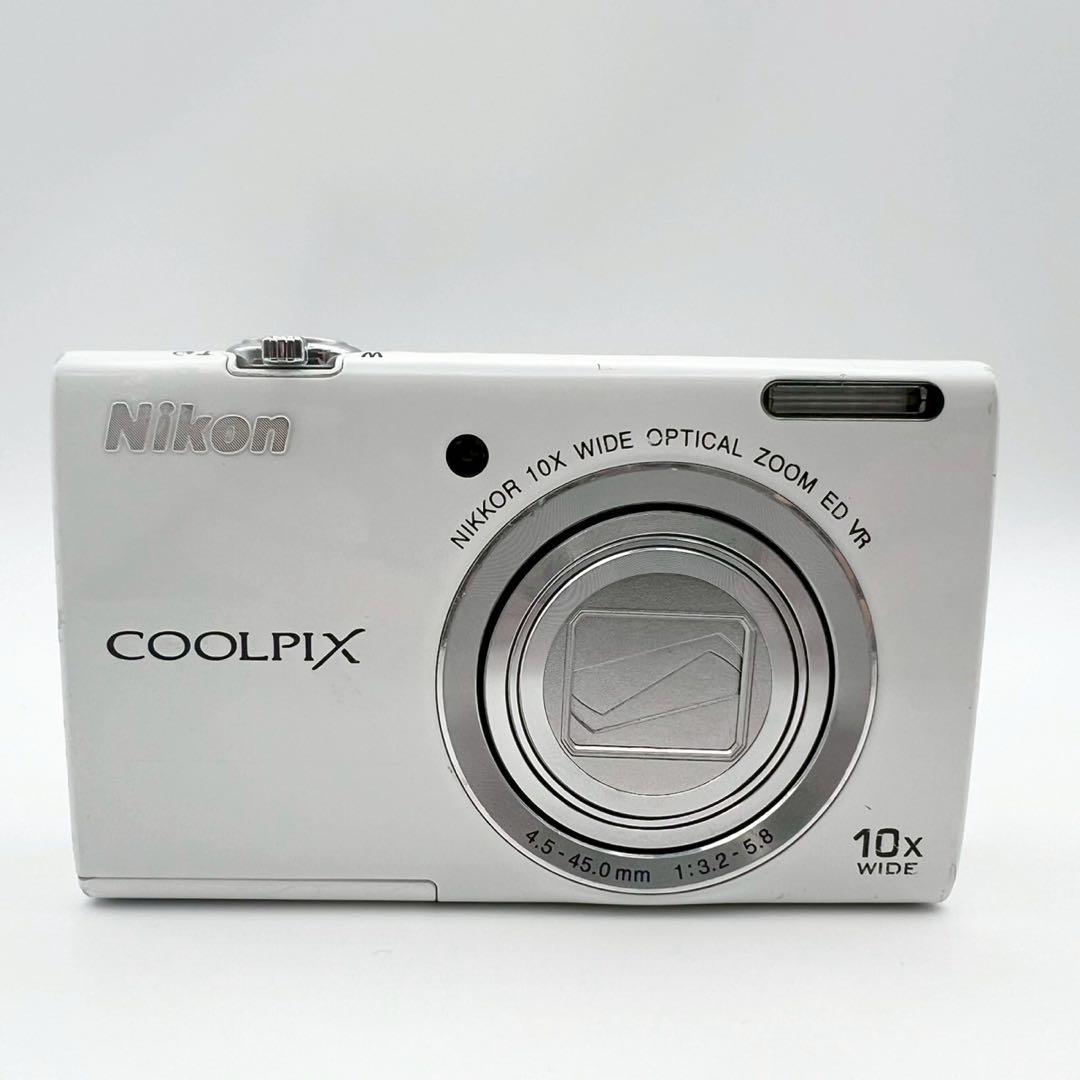 【完動品】Nikon COOLPIX S6200 ホワイト 動作確認 コンデジ
