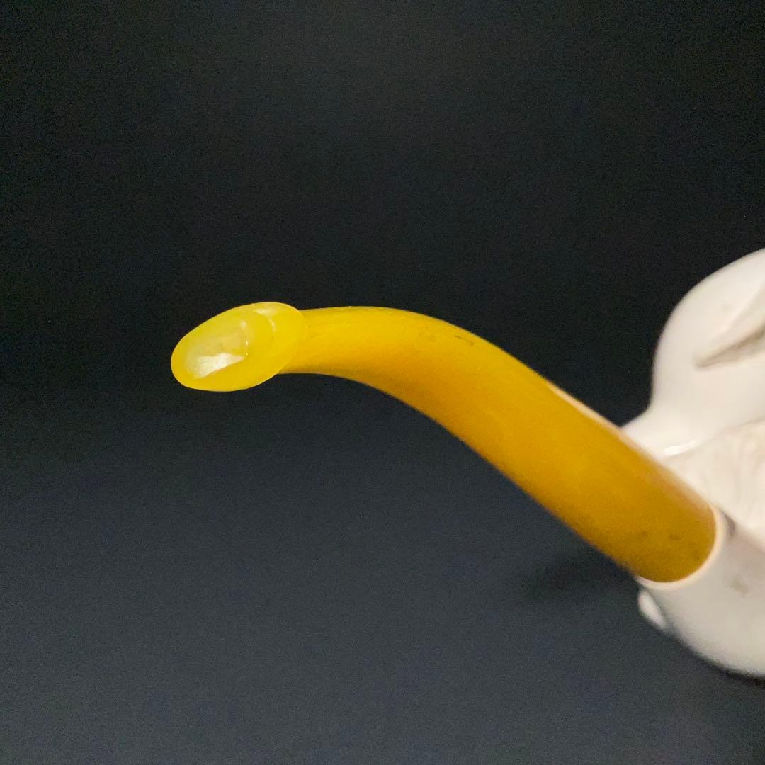 メシャム　海泡石パイプ　人物図　喫煙具　長さ17.5cm R1380お8