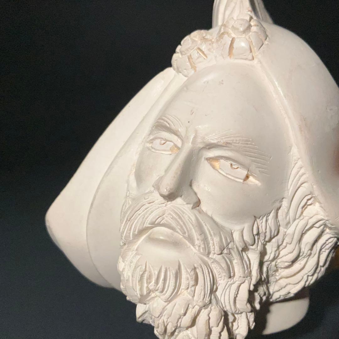 メシャム　海泡石パイプ　人物図　喫煙具　長さ17.5cm R1380お8