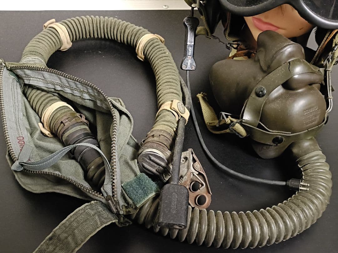 米軍実物 H-4ヘルメット A-14酸素マスクセット 陸軍航空隊 フルセット