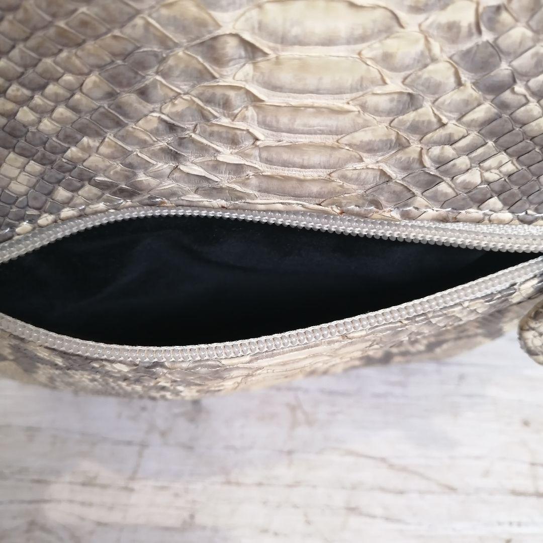 i♡【2個】 PYTHON SKIN 蛇皮 パイソンレザー ショルダーバッグ