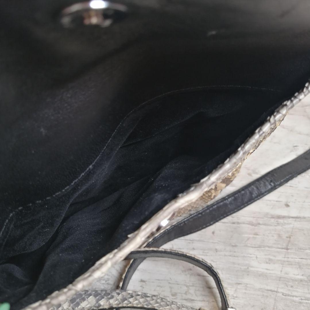 i♡【2個】 PYTHON SKIN 蛇皮 パイソンレザー ショルダーバッグ