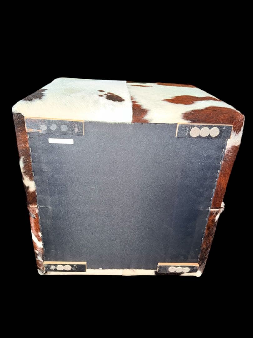 【牛革】ハラコスツール 正方形 可愛い お洒落 チェア 置物 インテリア 自然体