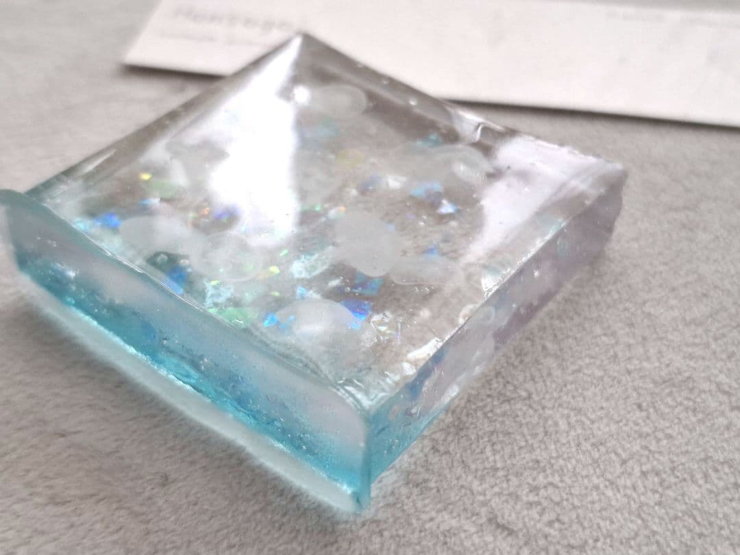 レジンアート☆アクアリウムオブジェ　クラゲ　スクエア特大　ハンドメイド