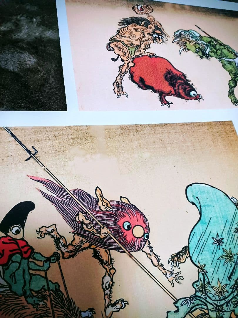 江戸屋の飾り絵　A4 妖怪絵巻 GHG1ー29枚セット　 河鍋暁斎　百鬼画談