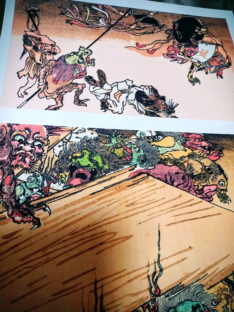 江戸屋の飾り絵　A4 妖怪絵巻 GHG1ー29枚セット　 河鍋暁斎　百鬼画談