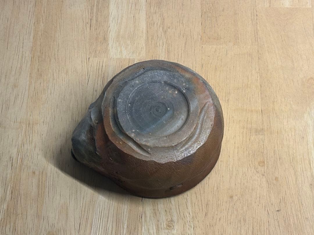 80.備前焼 宝瓶 登り窯 白桃 はくとう 桃 手びねり 急須