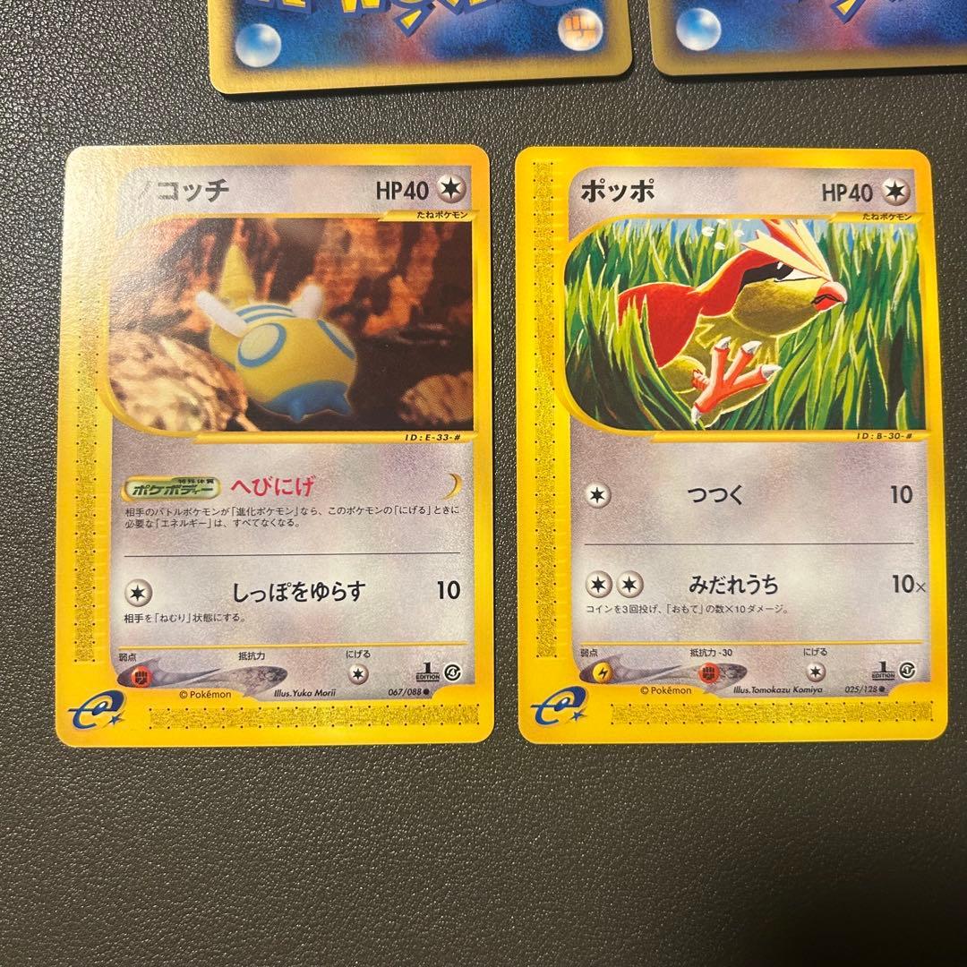 ポケモンカードe 旧裏　ブルー　ケンタロス　ノコッチ　ホーホー　ポッポ　カモネギ