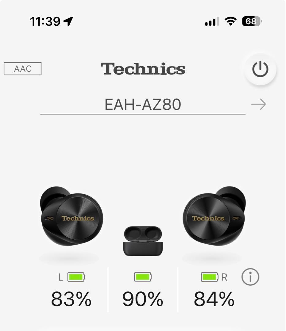 Technics ワイヤレスイヤホン AZ80 ブラック