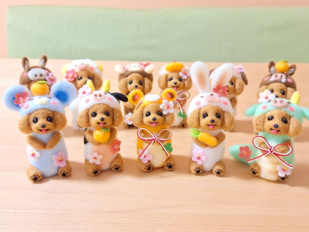 干支トイプードル ♡ 羊毛フェルト 縁起 犬