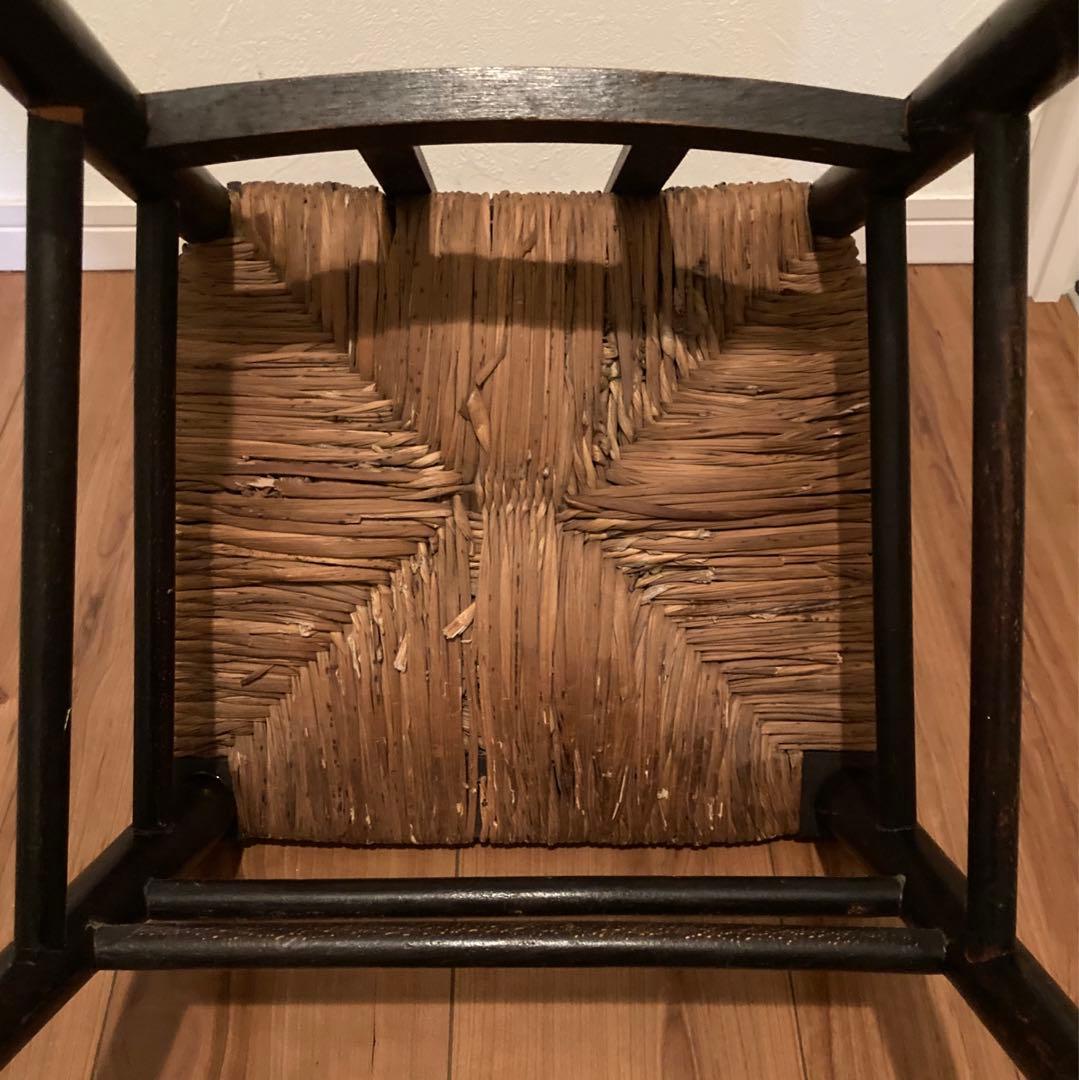 【antique】ラダーバックラッシュシートチェア