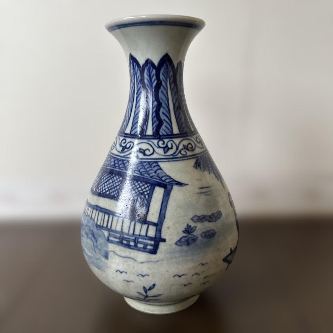 青白磁　中国骨董　壺　中国古美術　清時代