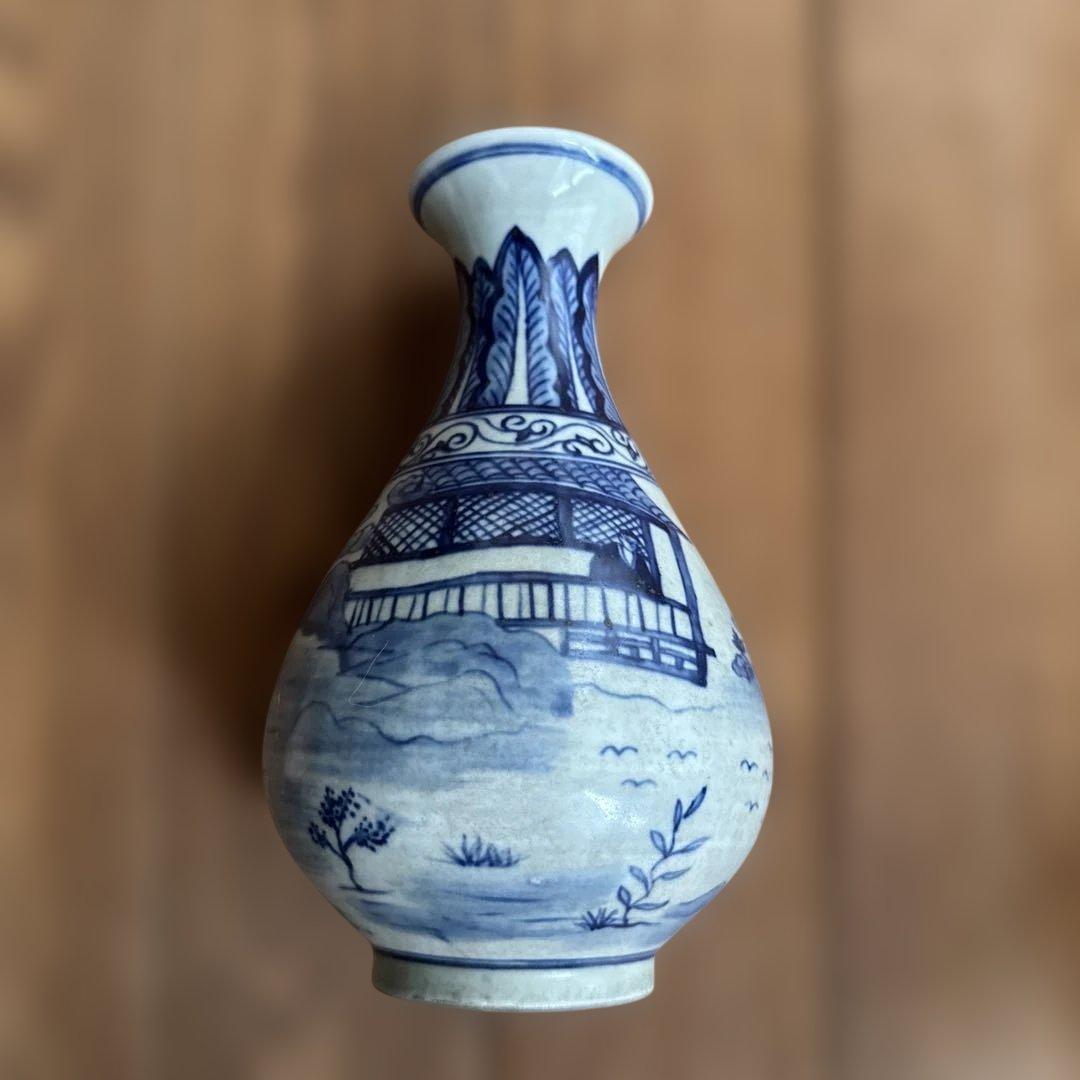 青白磁　中国骨董　壺　中国古美術　清時代