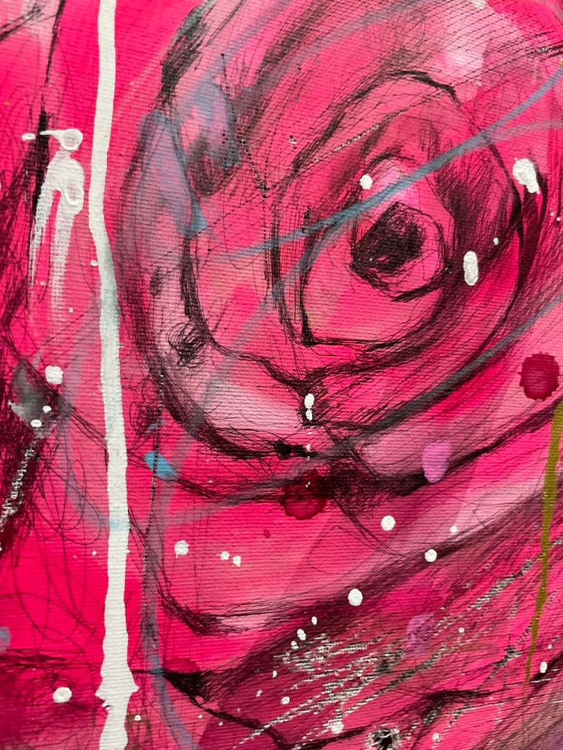 【479】 オリジナル 手描きイラスト 絵 花 アクリル画 直筆原画 一点物