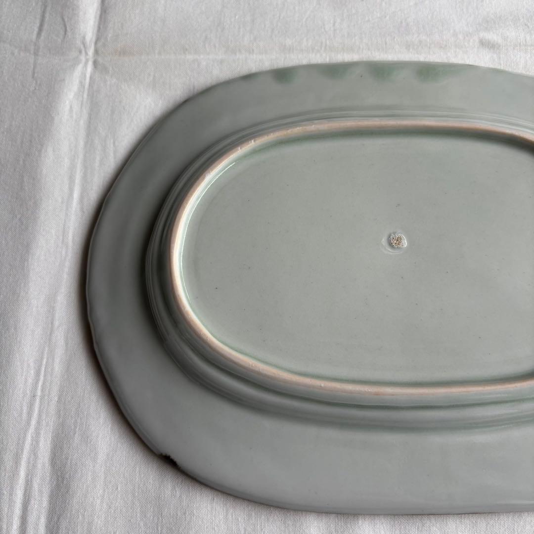 伊藤聡信　色絵　オーバル　皿　楕円　食器　小花柄