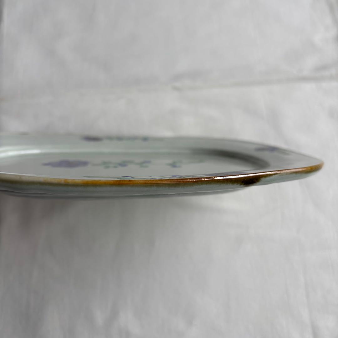 伊藤聡信　色絵　オーバル　皿　楕円　食器　小花柄