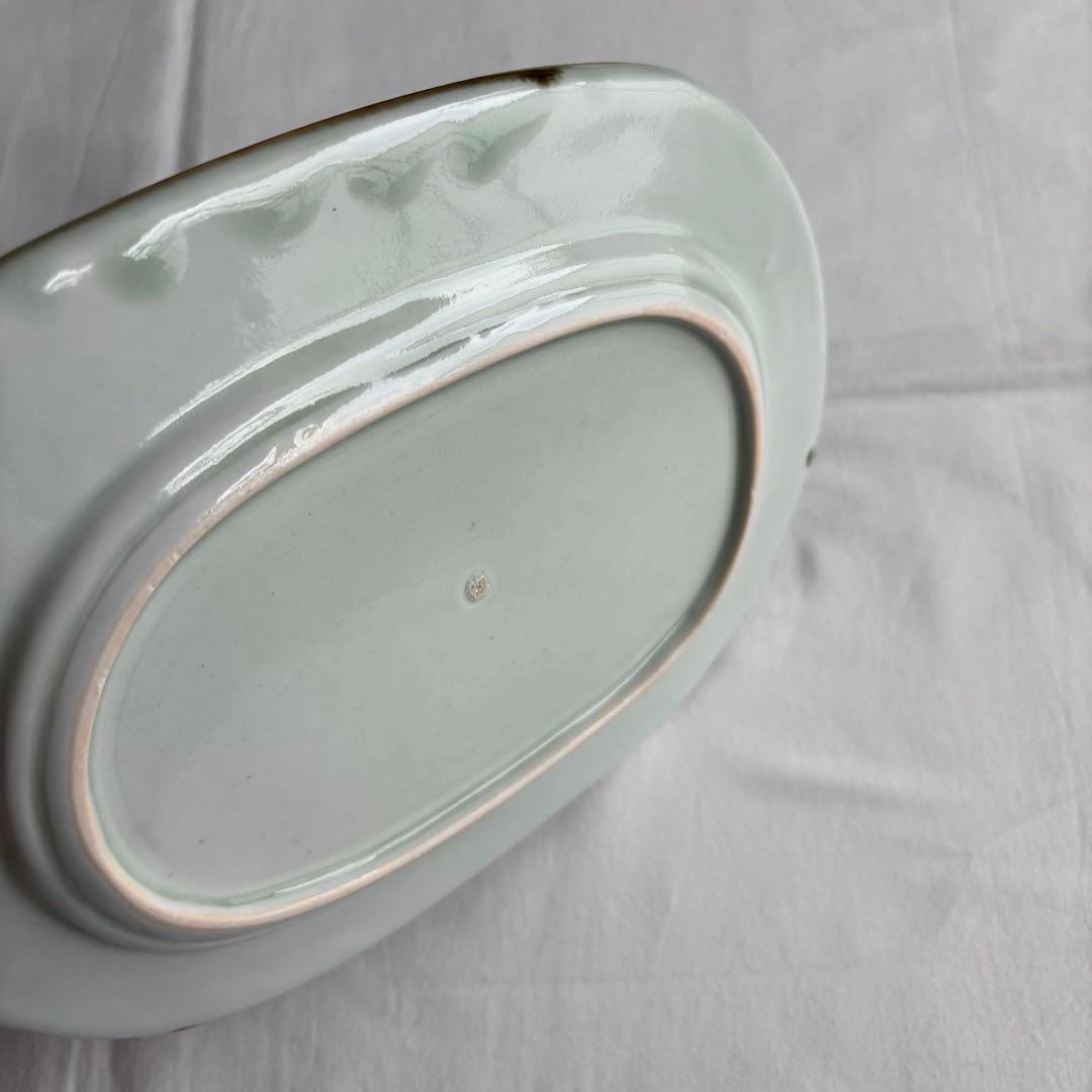 伊藤聡信　色絵　オーバル　皿　楕円　食器　小花柄