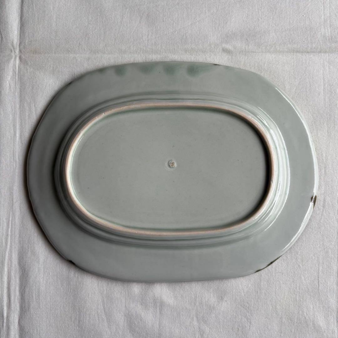 伊藤聡信　色絵　オーバル　皿　楕円　食器　小花柄