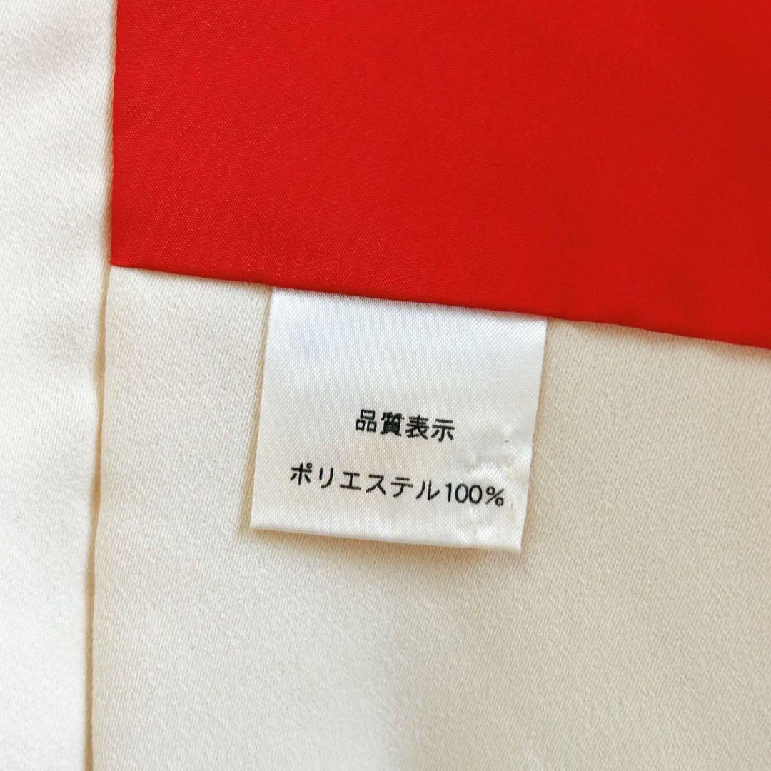 七五三 3歳 きもの着物 被布セット オレンジ×白系　小物セット