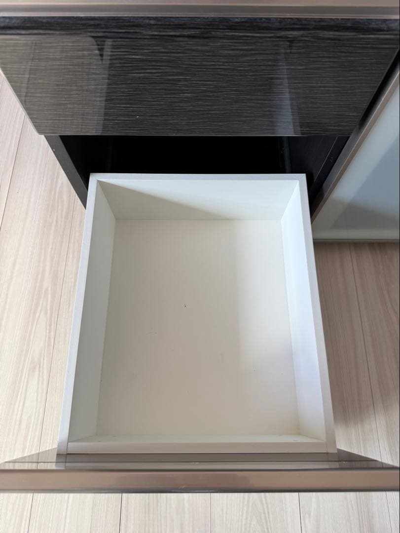 ニトリ　カップボード　レンジボード　食器棚　ブラウン　幅120