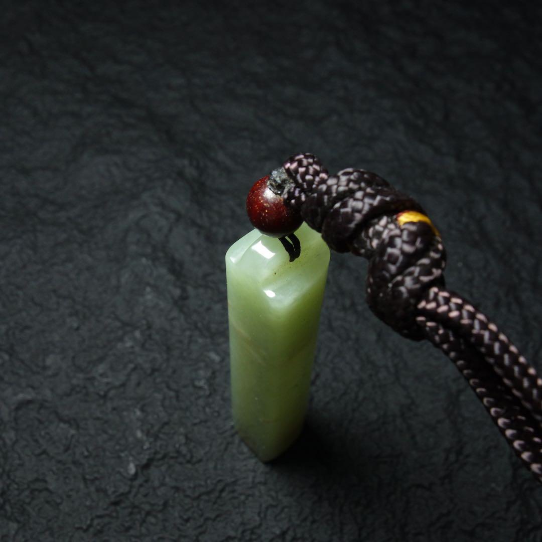 清時代 和田玉 翎管 玉製装身具 C1A202