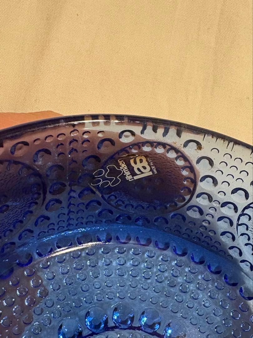 Riihimäen Lasi リーヒマエンラシ グラッポニア ブルーボウル 2個
