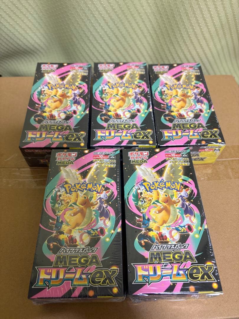 MEGAドリームEX 5BOX シュリンク付き 新品未開封 ポケモンカード