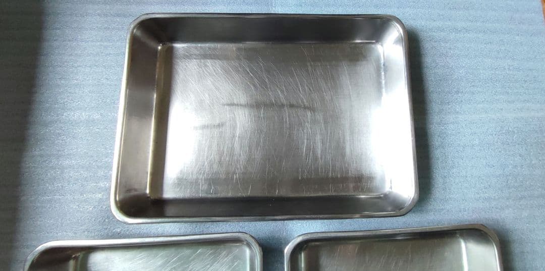 業務用　蓋付きステンレスバット8枚取 3個セット　縦　約41cm　横　約29cm