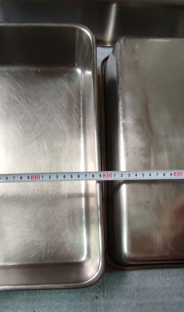 業務用　蓋付きステンレスバット8枚取 3個セット　縦　約41cm　横　約29cm
