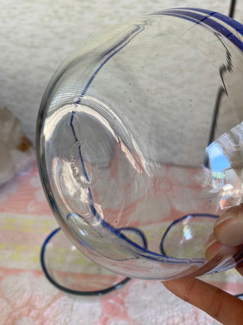 吹きガラス　ボウル　3個　かき氷皿　手作り