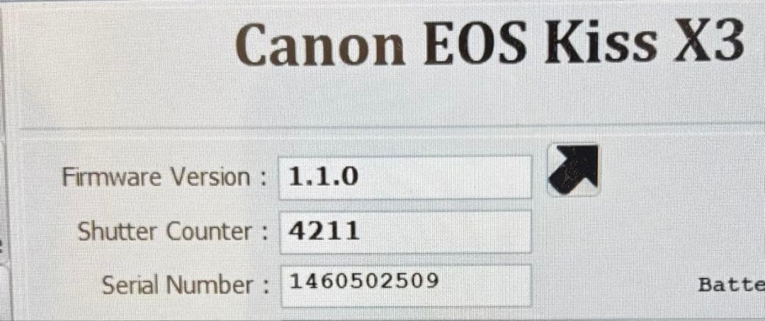 届いたらすぐに使える✨Canon Kiss X3✨ シングルレンズ✨少シャッター