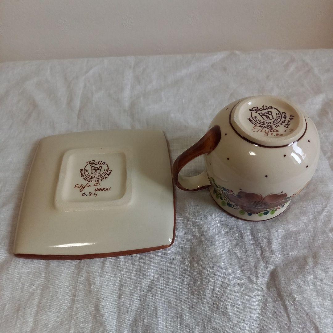 ポーリッシュポタリー　茶ポタ　マグカップ　スクエアプレート　セット