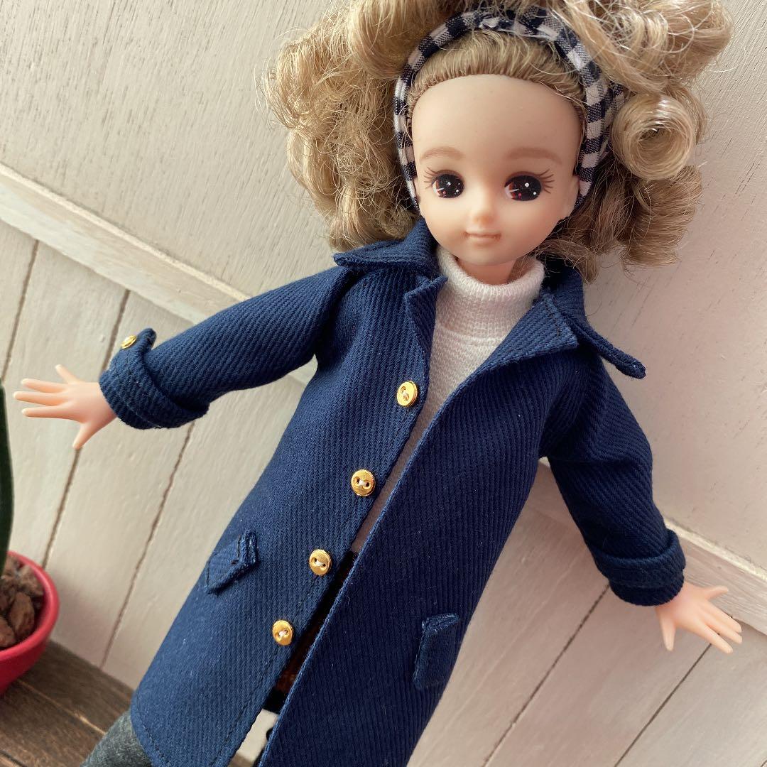 リカちゃん　洋服　ネイビー❤️スプリングコート  ハンドメイド