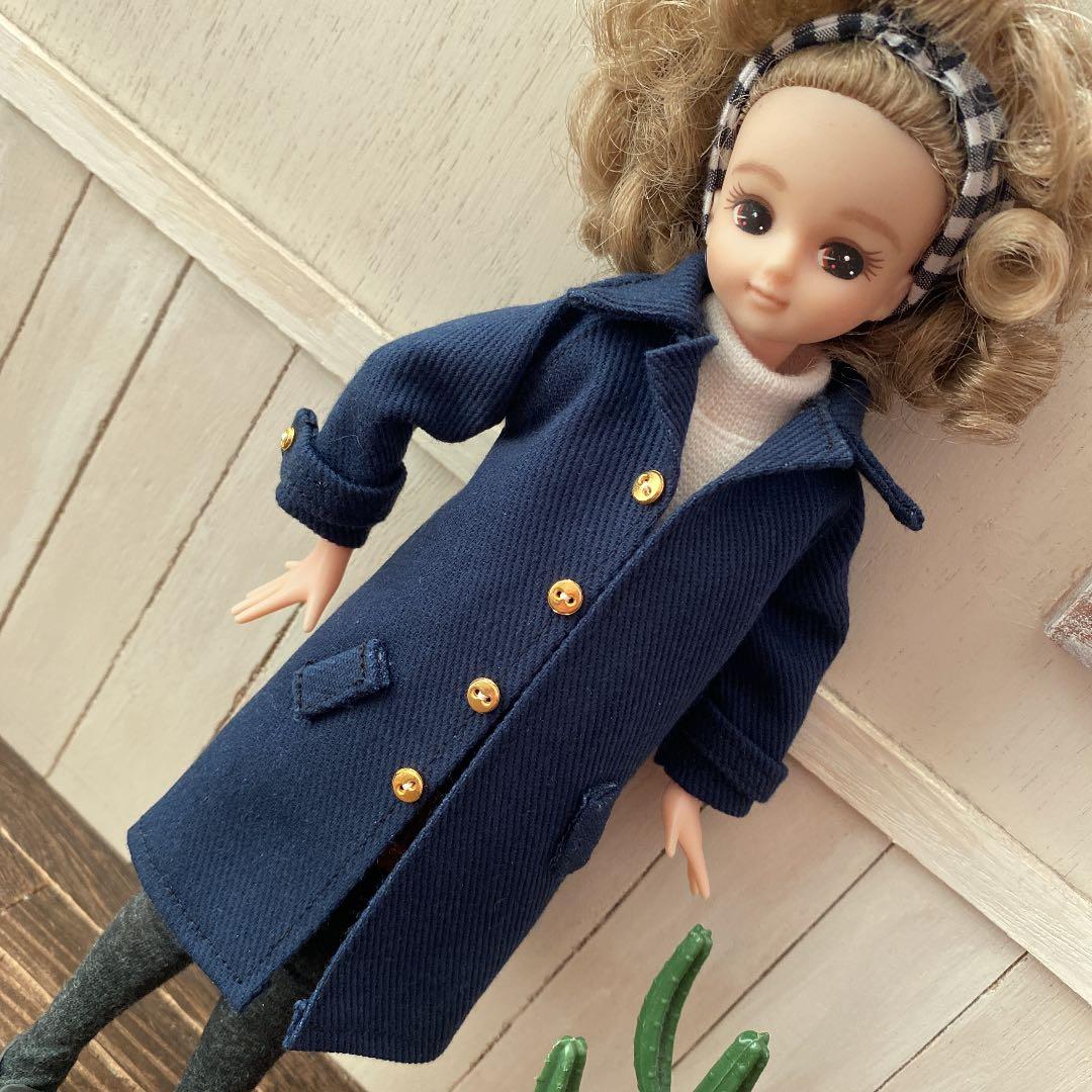 リカちゃん　洋服　ネイビー❤️スプリングコート  ハンドメイド