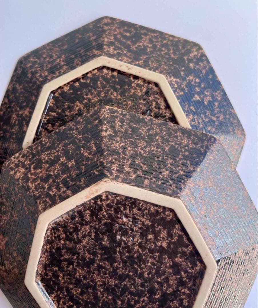 有田焼　悦山　金彩八角銘々皿　小皿　菓子皿 5枚セット