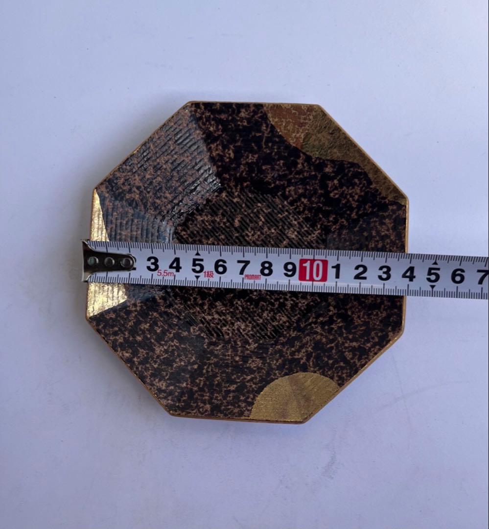 有田焼　悦山　金彩八角銘々皿　小皿　菓子皿 5枚セット