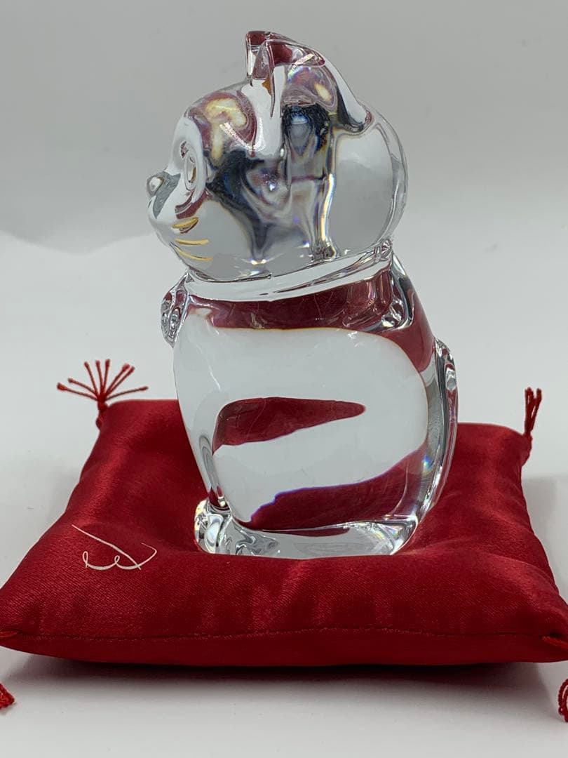 【M04】バカラ　招き猫クリア&レッド