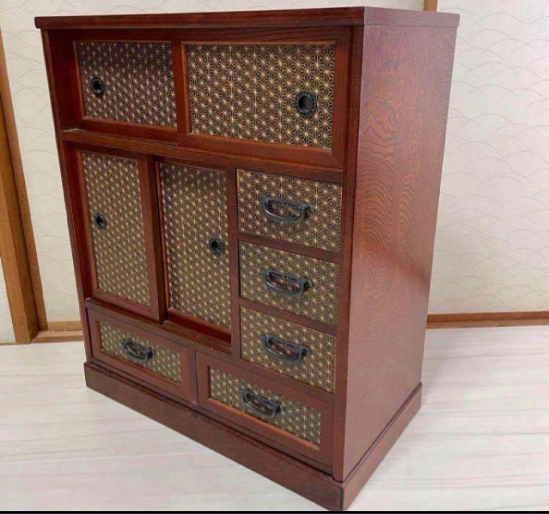 【処分SALE】箱根寄木細工　いづみや　からくり箪笥　小寄木　箱根