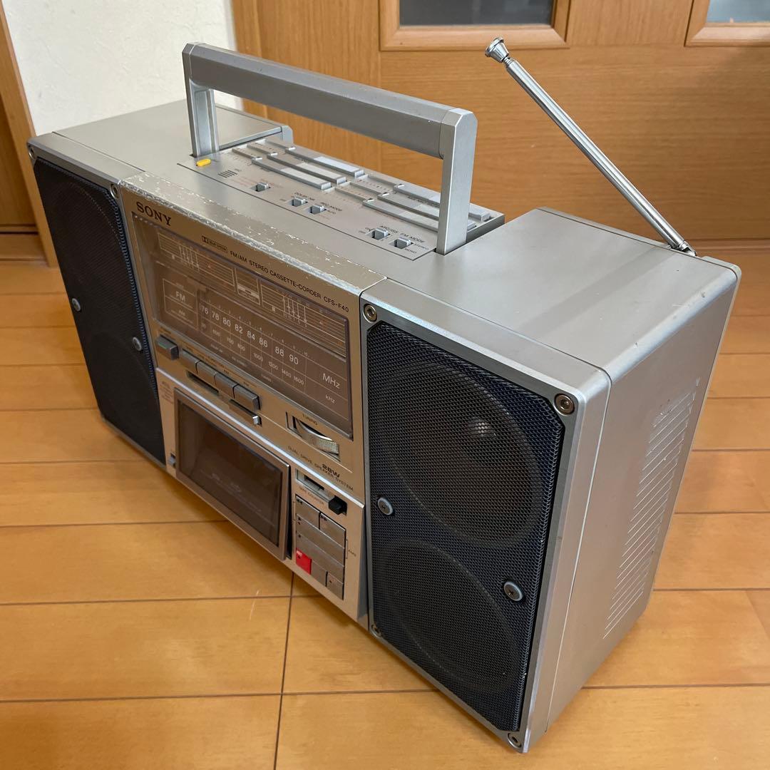 【ジャンク】SONY CFS-F40 ラジカセ FM/AMカセットプレーヤー