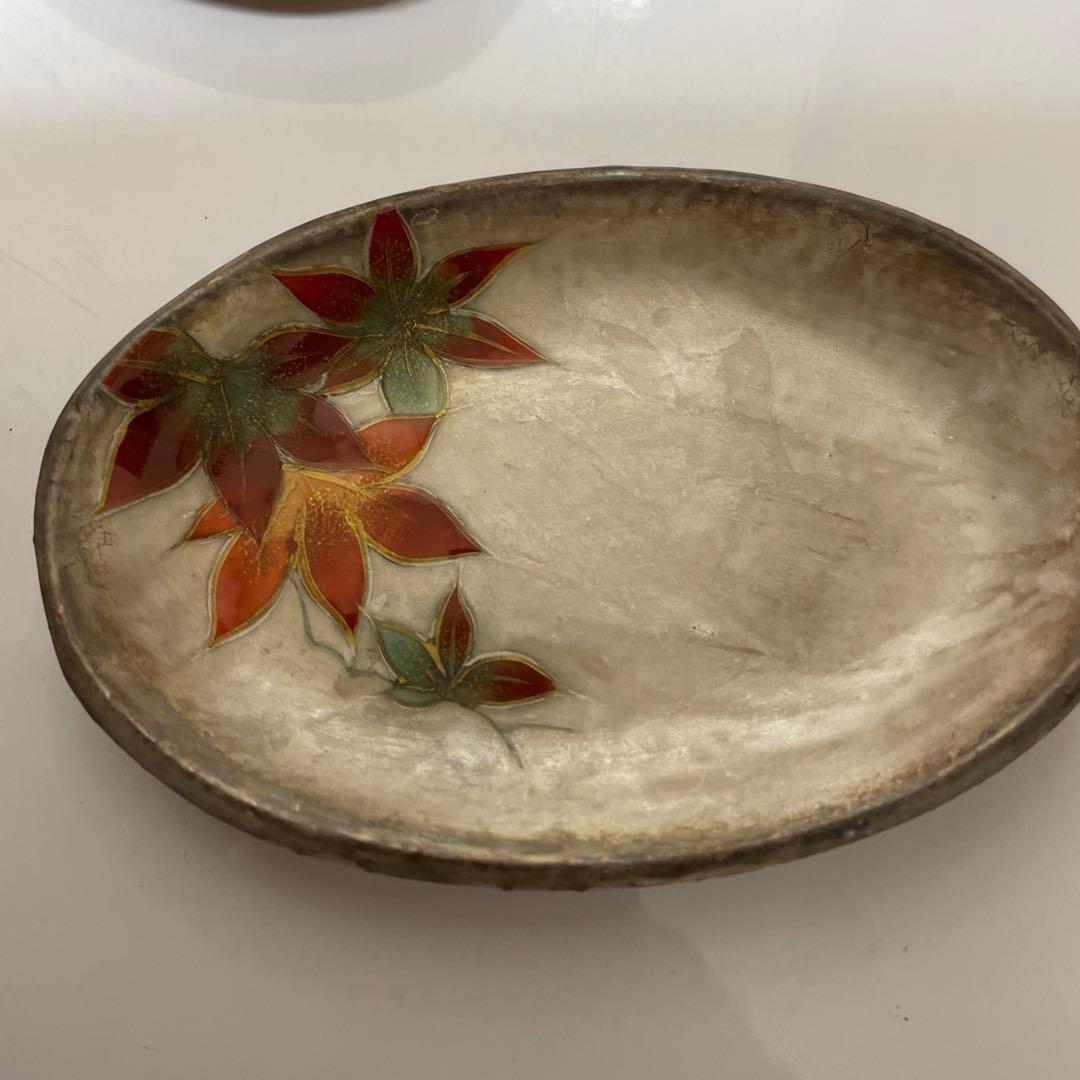 紅葉と花のデザイン小皿セット