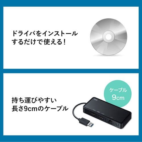 注目【断捨離特価】USB-HDMI x2 4K対応アダプター×2個