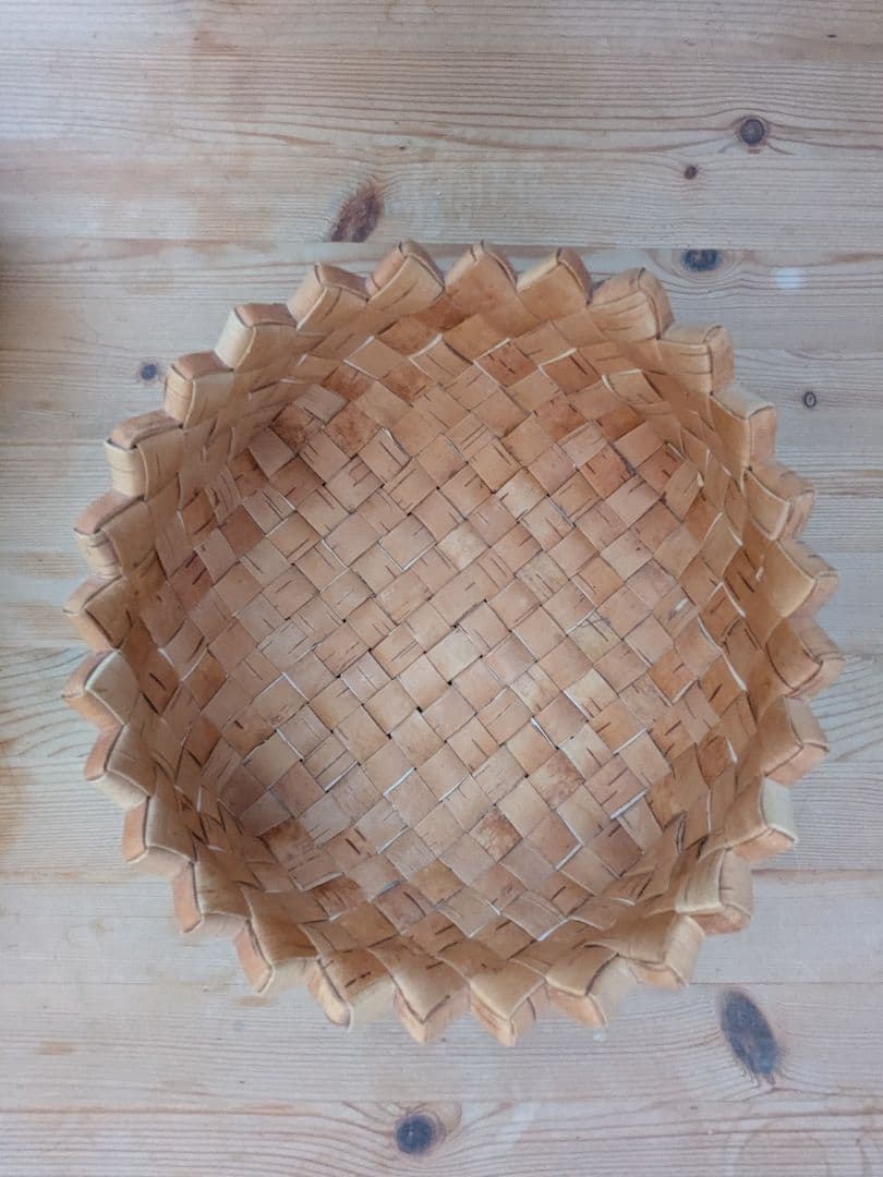 w*n様 北欧　vintage 白樺　かご　スタッキング 入れ子　3個セット バ