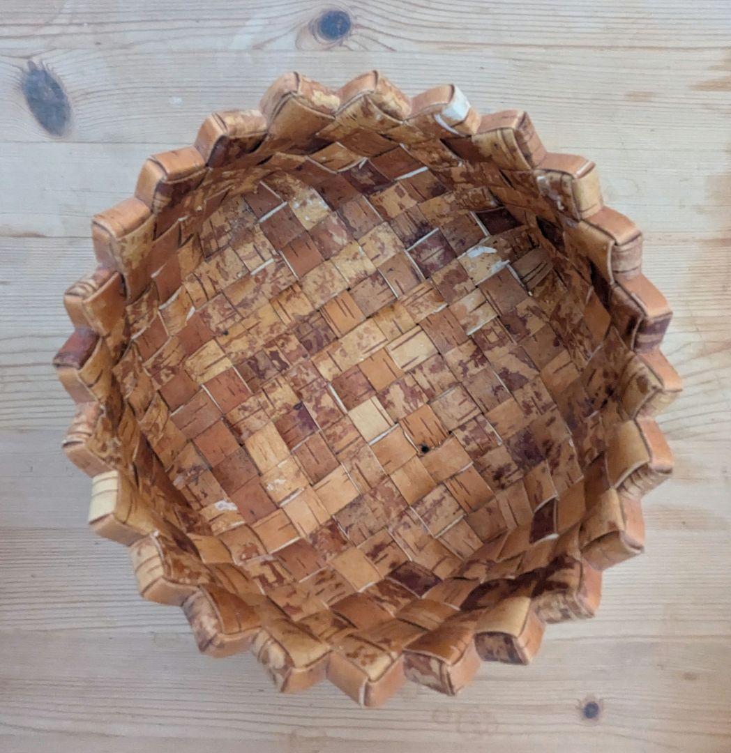 w*n様 北欧　vintage 白樺　かご　スタッキング 入れ子　3個セット バ