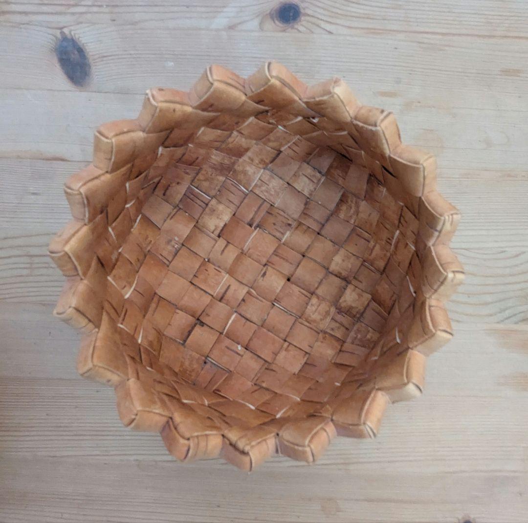 w*n様 北欧　vintage 白樺　かご　スタッキング 入れ子　3個セット バ