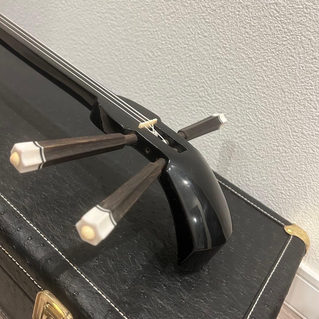 【美品】沖縄 三線 本蛇革 強化張り ハードケース 爪