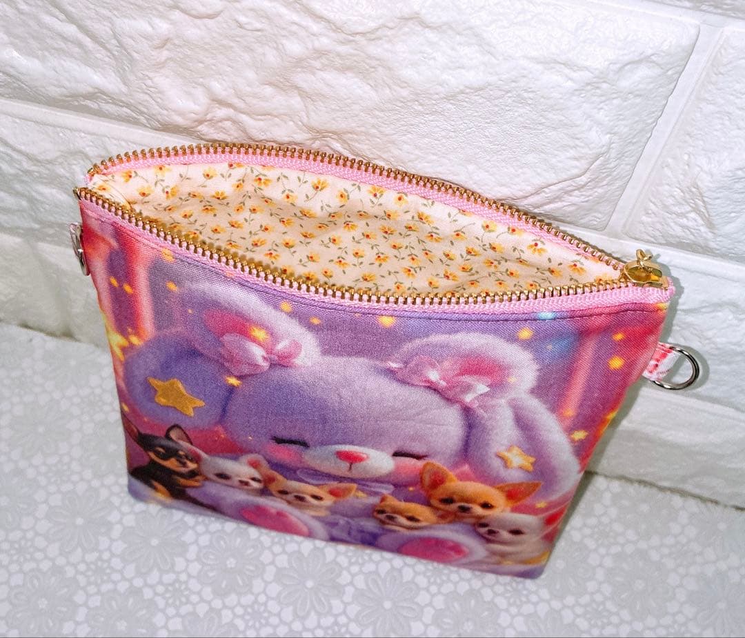 フラットポーチ♡にゃんこ＆わんこ