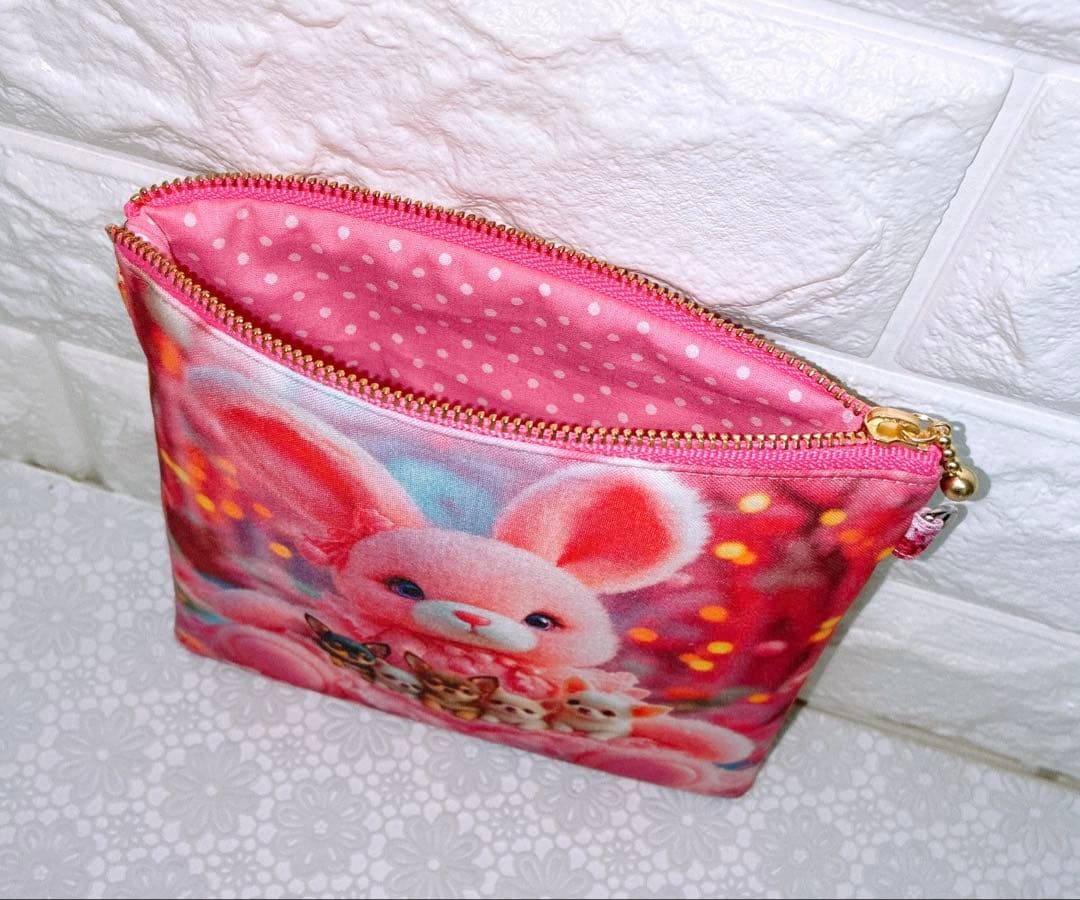 フラットポーチ♡にゃんこ＆わんこ