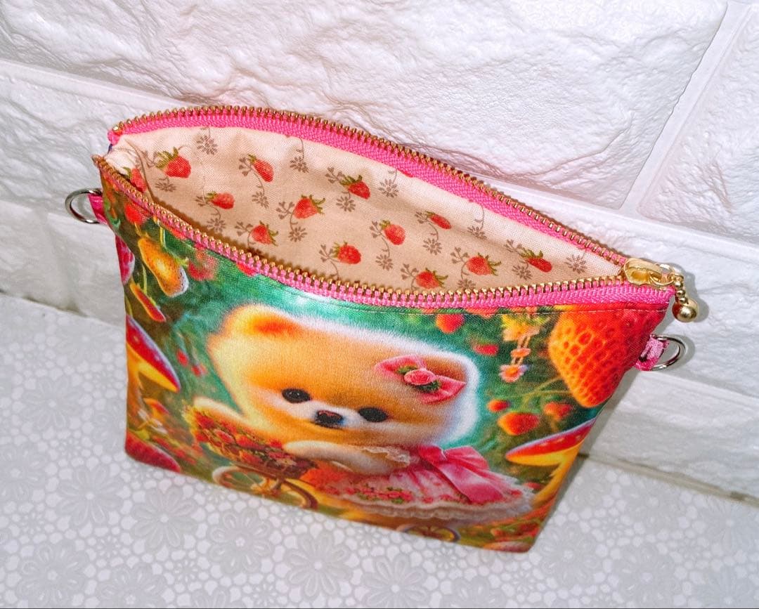 フラットポーチ♡にゃんこ＆わんこ